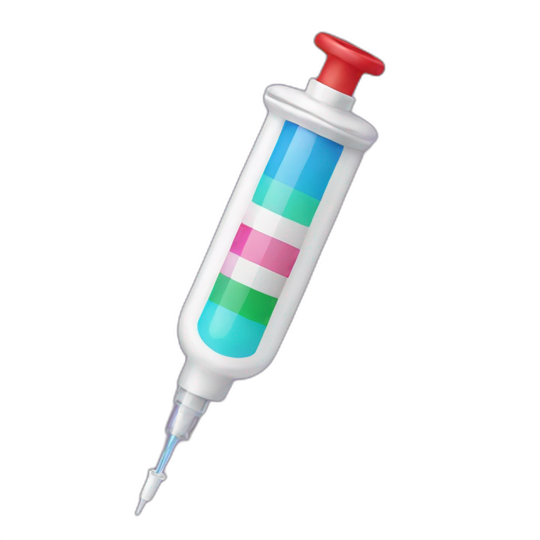 trans flag syringe emoji
