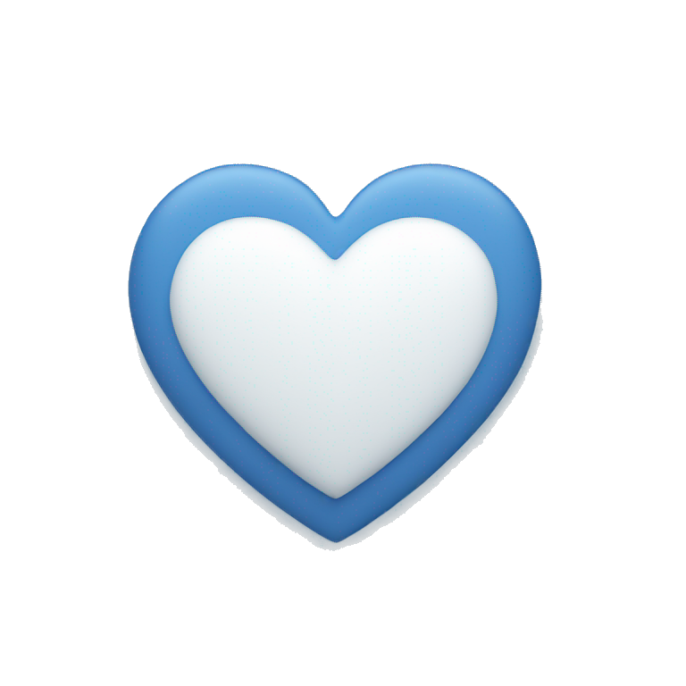 Blue and white heart emoji