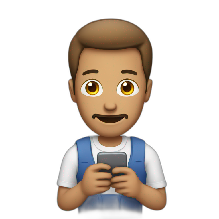 man using phone emoji