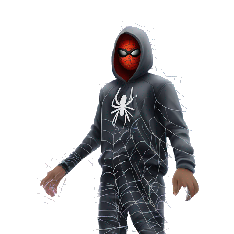spider boy with hood. emoji