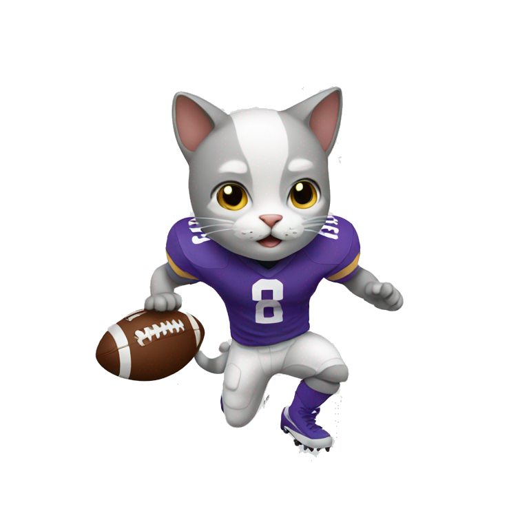 Cat playing football emoji