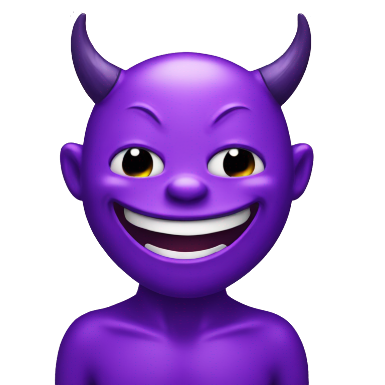 laughing crying purple devil emoji