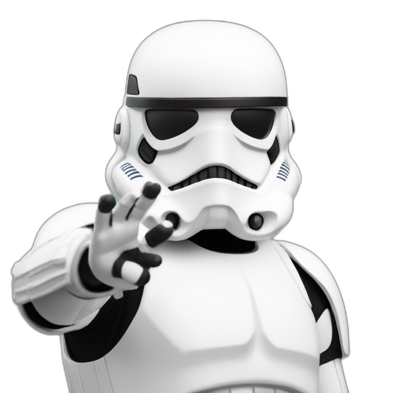 Storm trooper doing ok gesture emoji