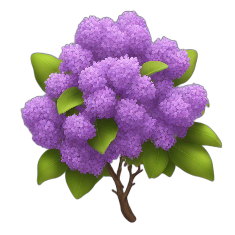 lilac bush 4k emoji
