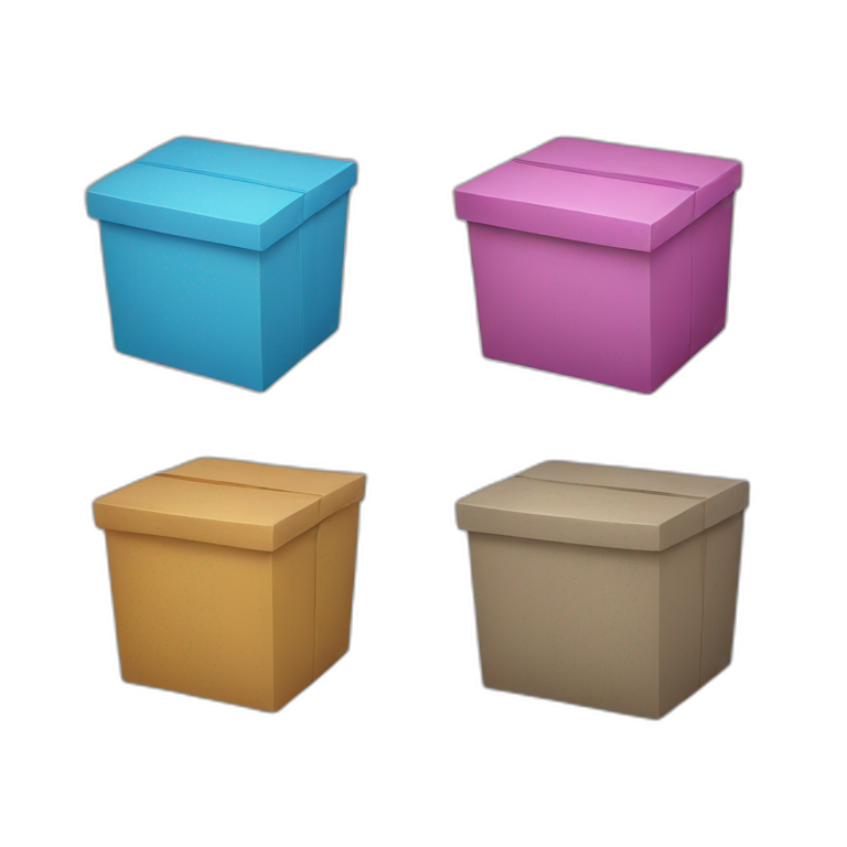 Three boxes emoji