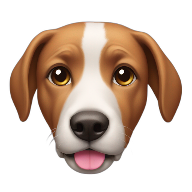 dog with pink nose emoji