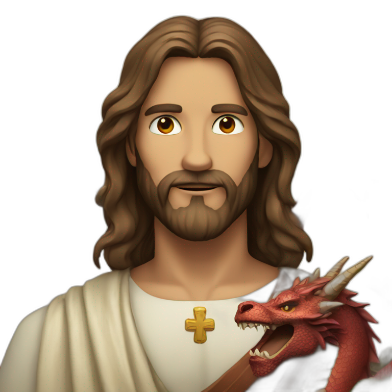 jesus and dragon emoji