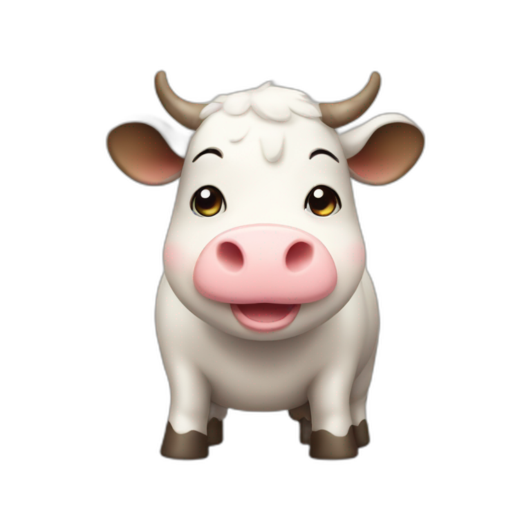Cute little Chubby Cow  emoji