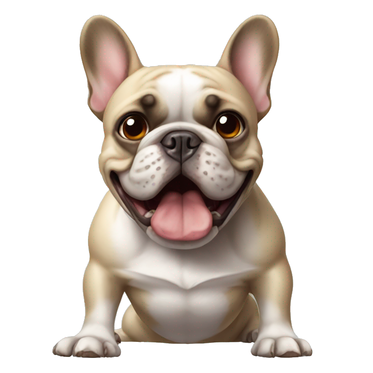 French bulldog mad face  emoji