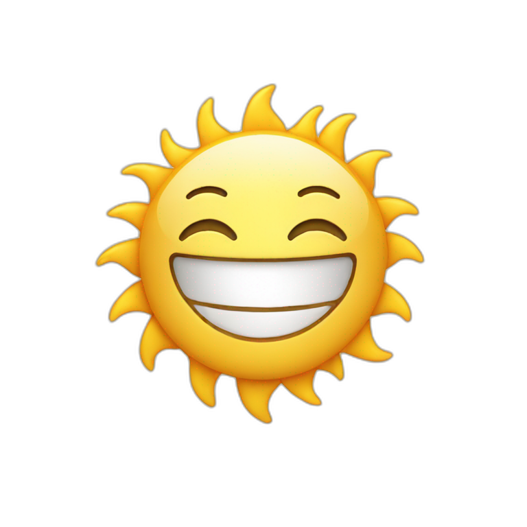 delighted sun in love emoji