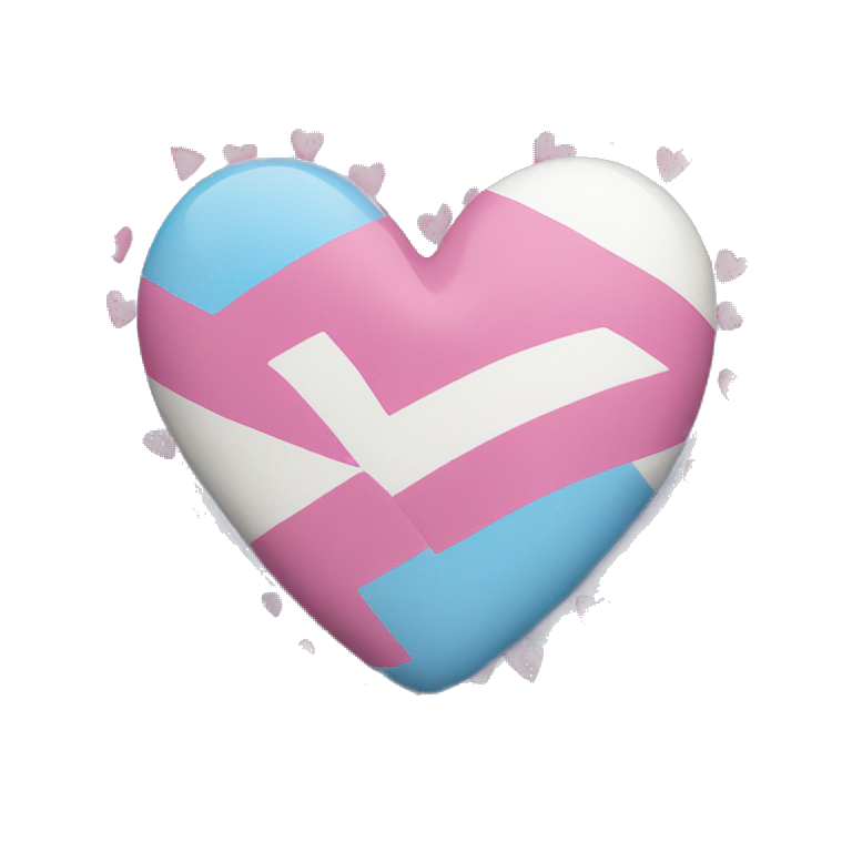 transgender flag heart emoji