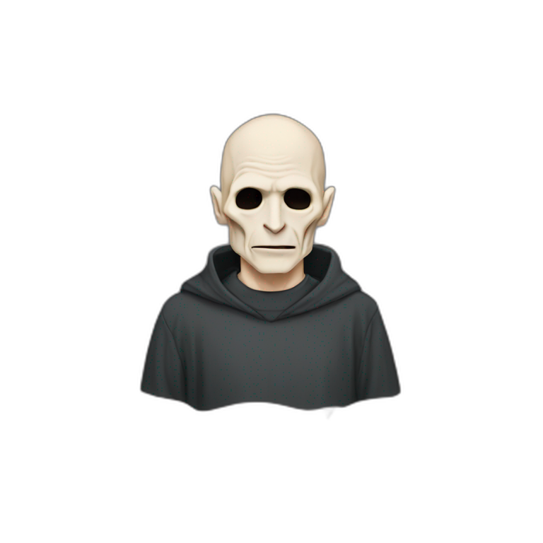 Voldemort wears a T-shirt with the word Sude on it emoji