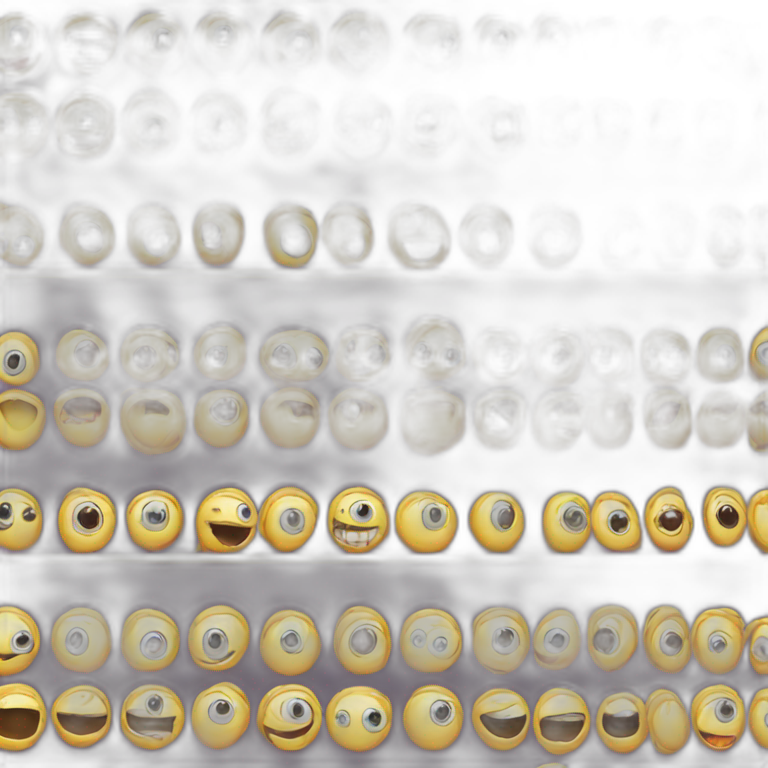 a computer screen with eyes emoji