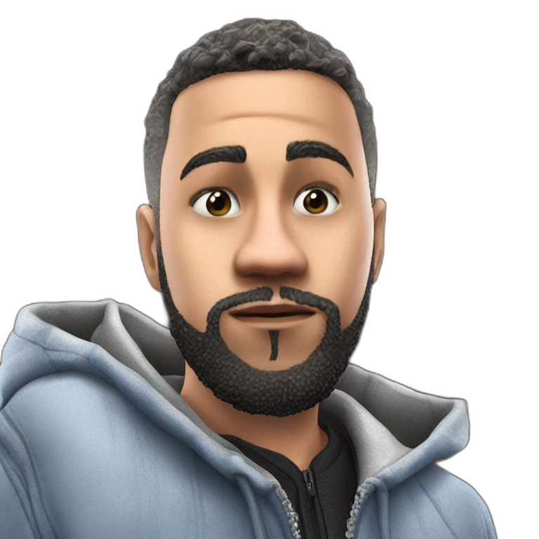 "Bearded boy in hood" emoji