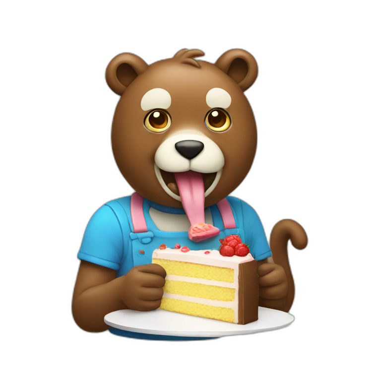 animal eating cake emoji