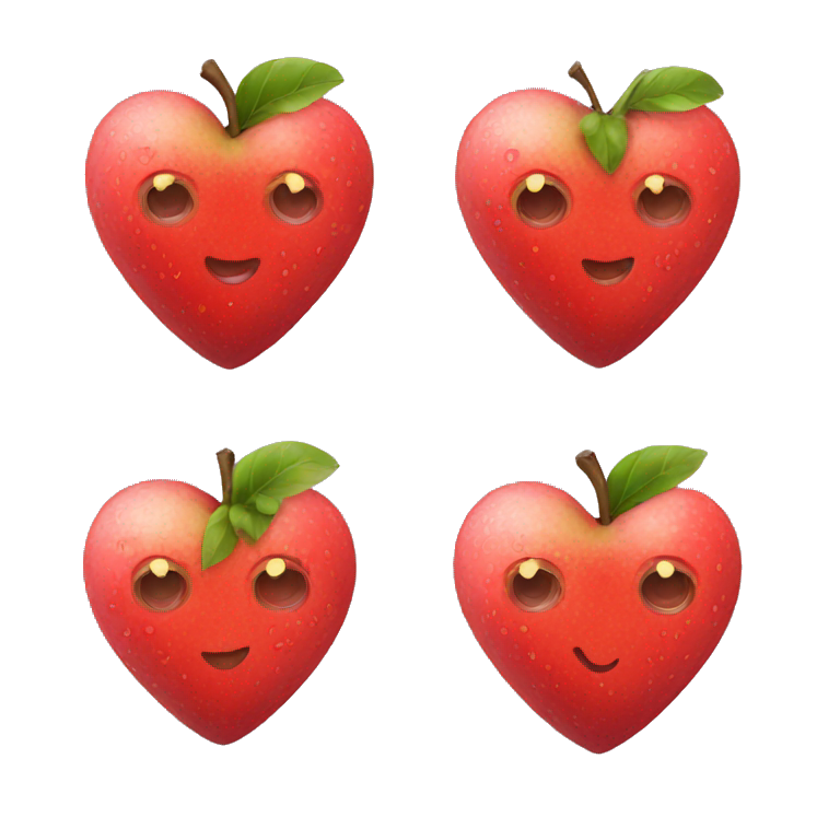 Heart shaped fruit emoji
