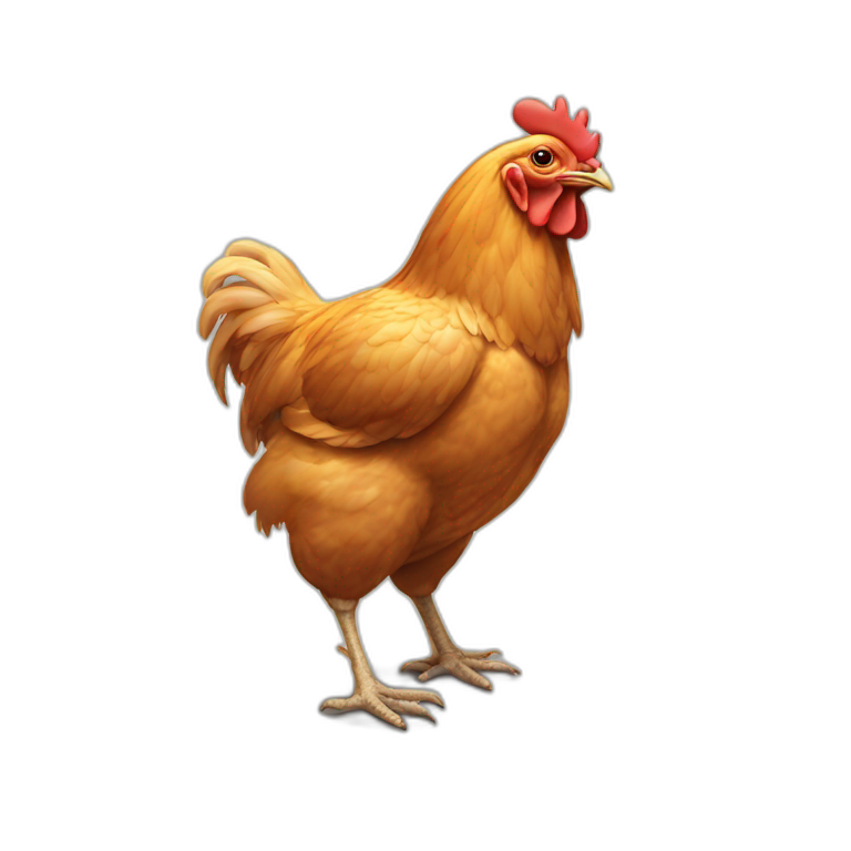 chicken with head on floor emoji