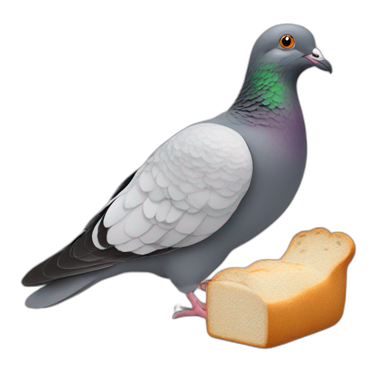 A Pigeon Eating Bread emoji