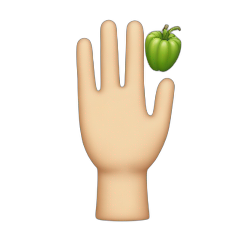 business on the palm hand emoji