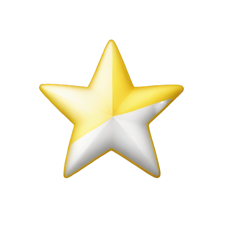 Half yellow half white star emoji