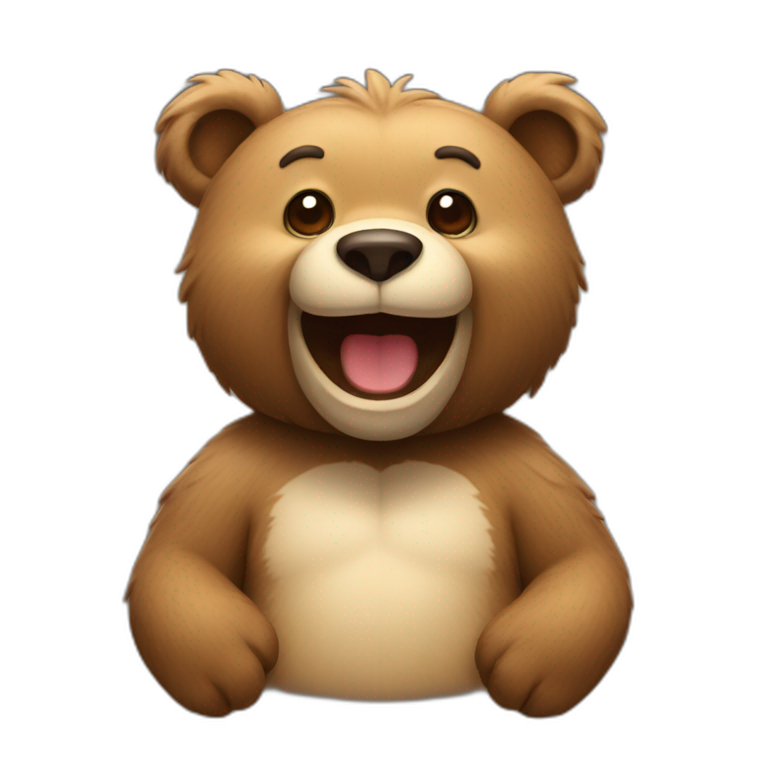 Happy bear emoji