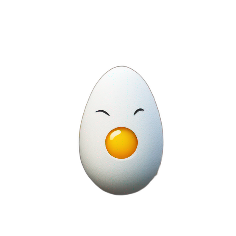 Egg in hoody spray painting on brick wall emoji