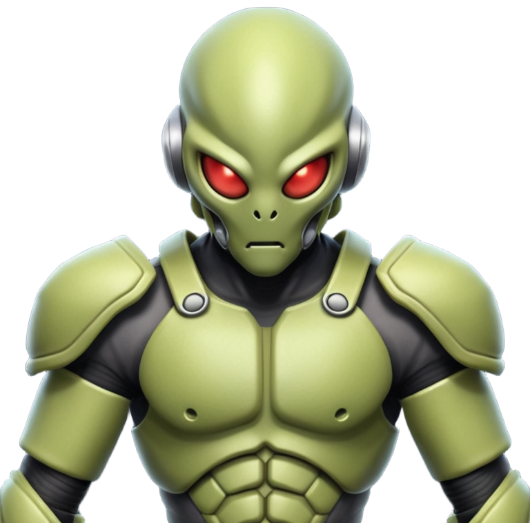 insectoid alien MMA fighter portrait, head and shoulders only, armored ...