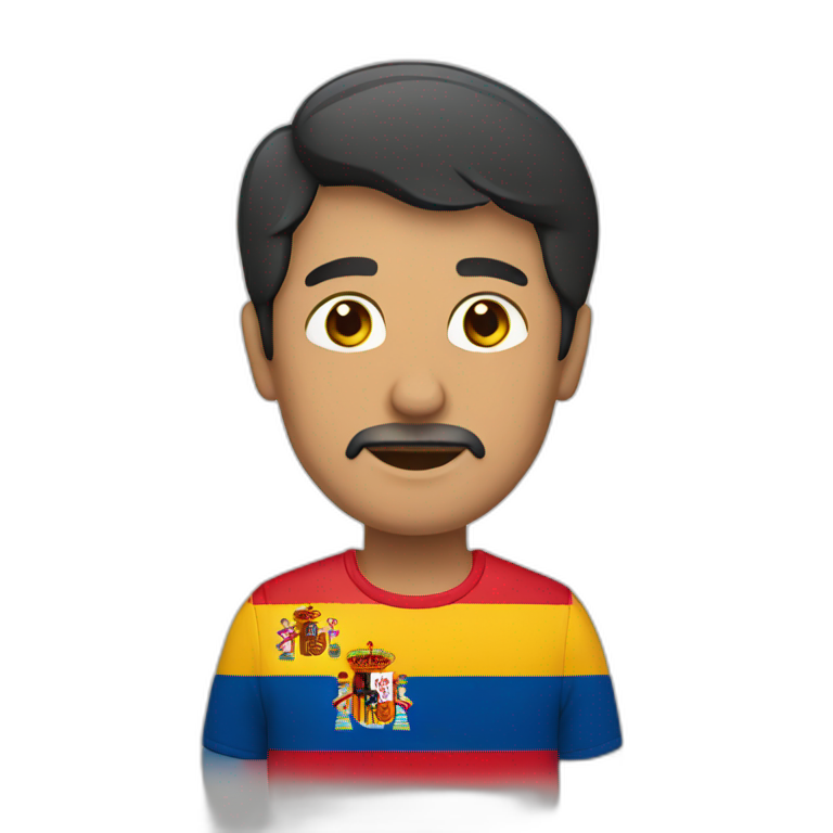 Men with spanish flag emoji