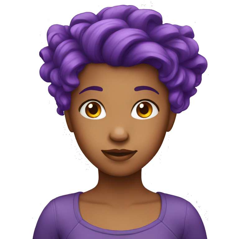 Girl with purple hair emoji