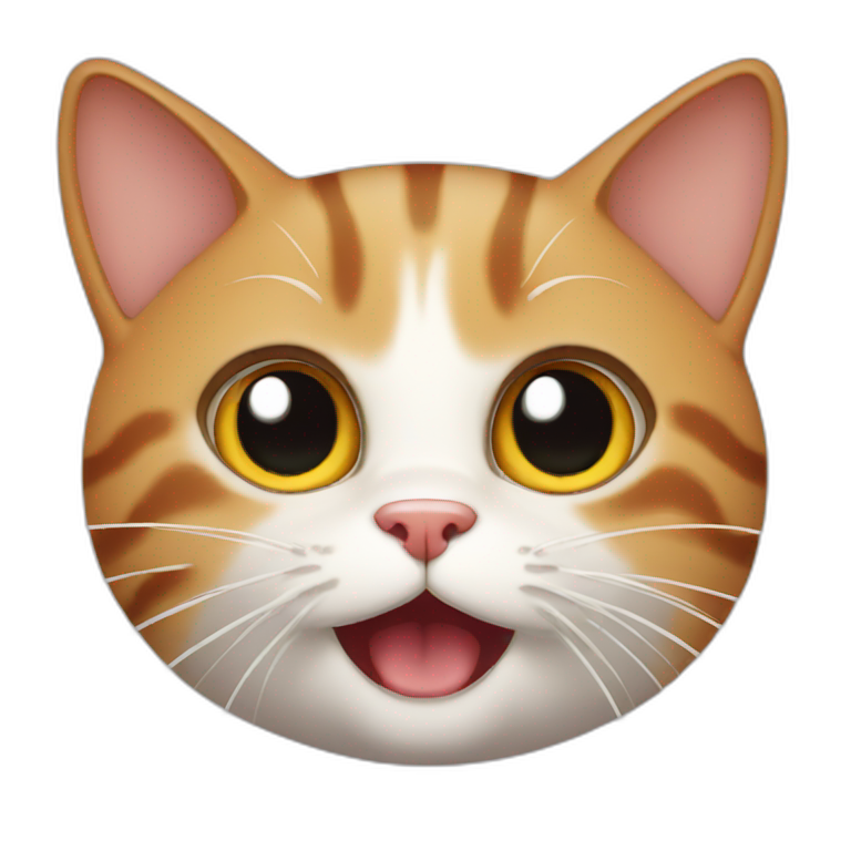 Surprised cat emoji