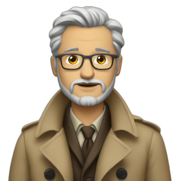 Carl Brutananadilewski wearing a trench coat emoji