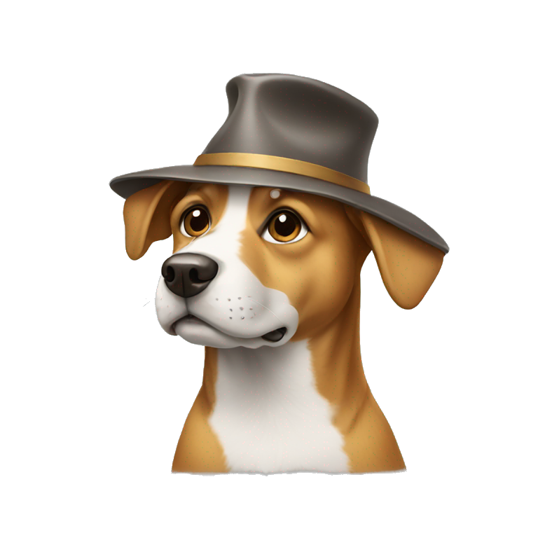 Dog wearing a  hat emoji
