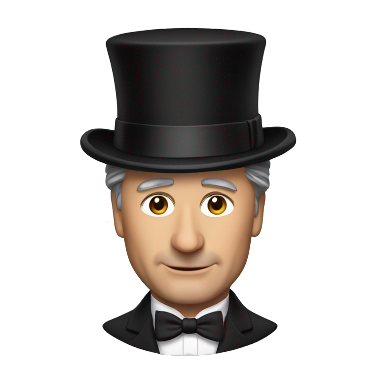 Alec Baldwin with top hat emoji