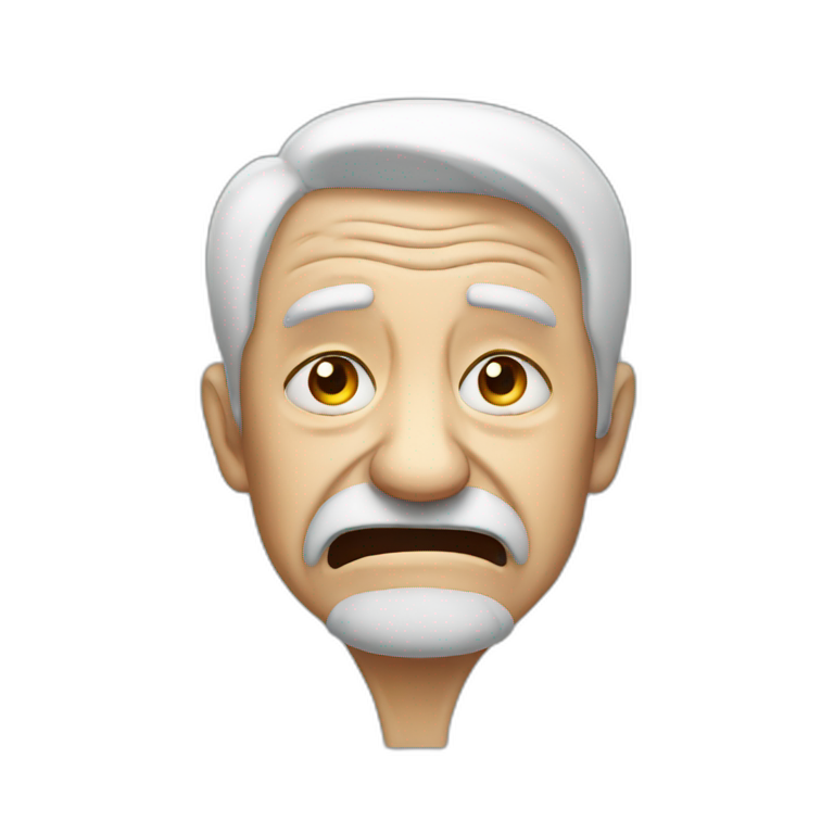 old man crying emoji