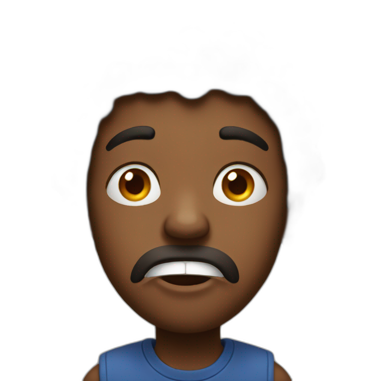 Shocked black guy emoji