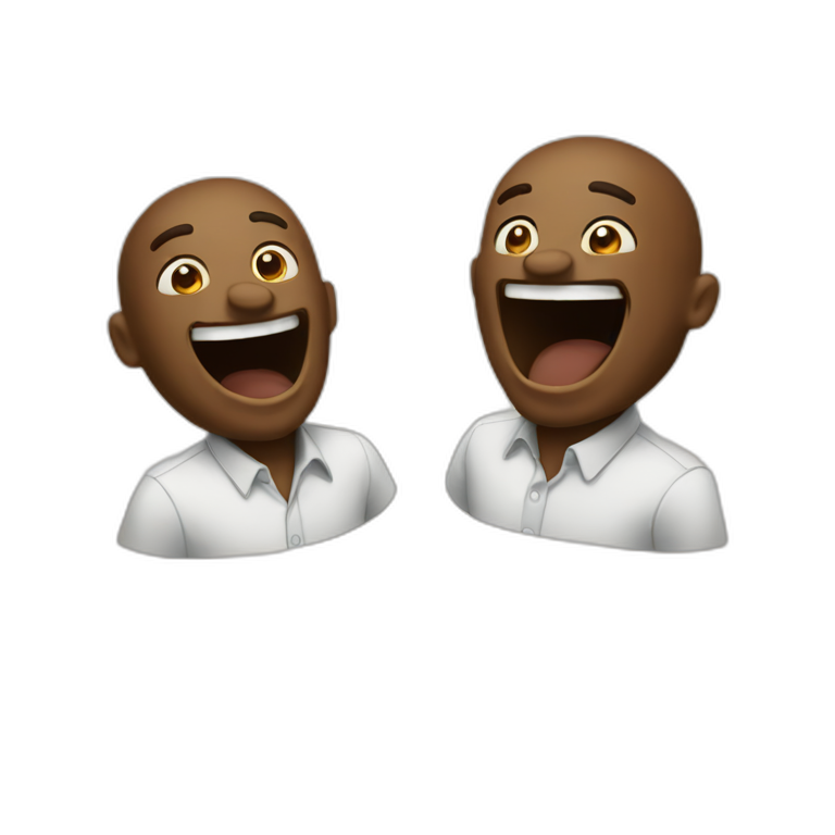 Two guys laughing emoji