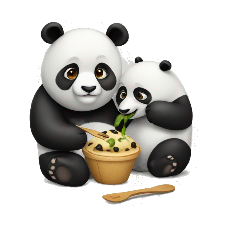 Panda eating panda emoji