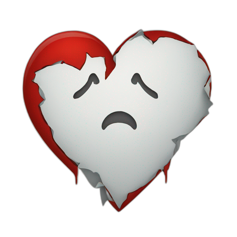 torn heart emoji