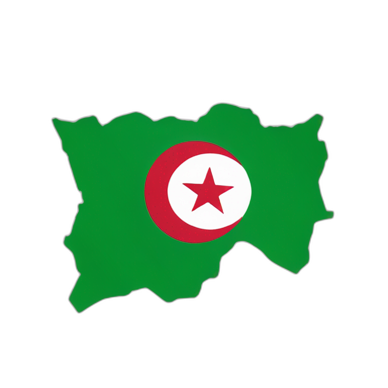 Algeria flag shape map emoji