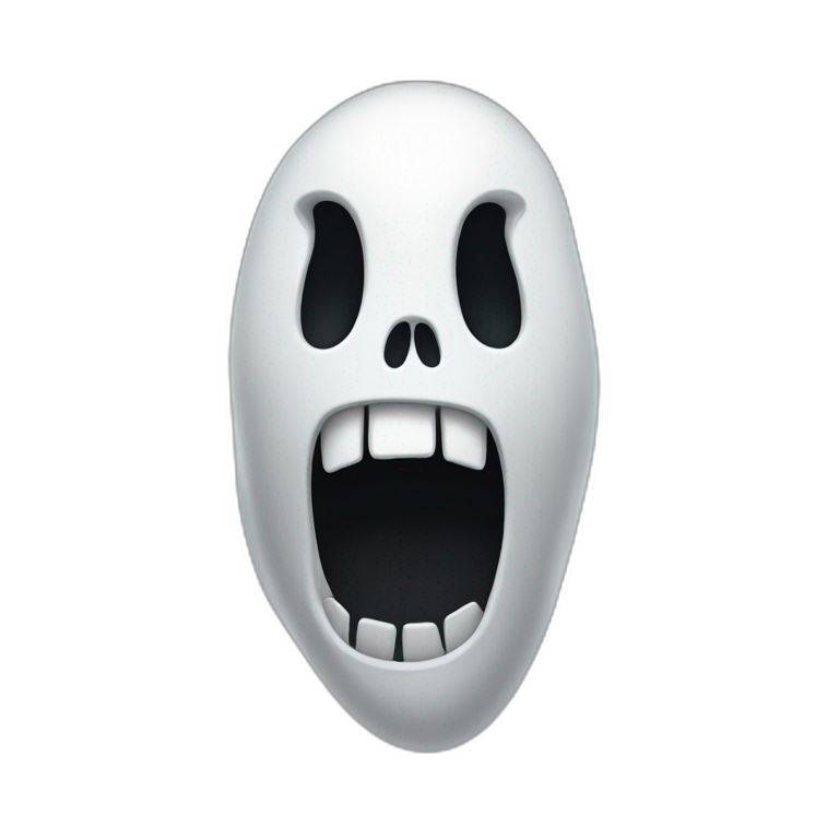 Ghost face scream emoji
