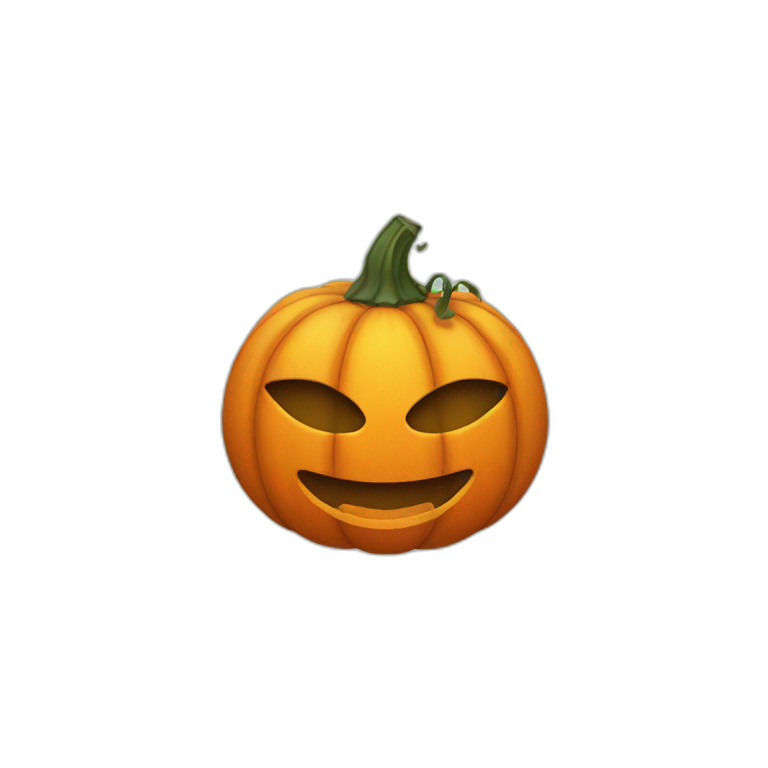 Pumpkin Mask on face emoji