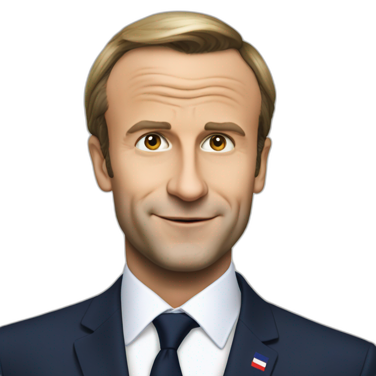 Macron sur le pen emoji