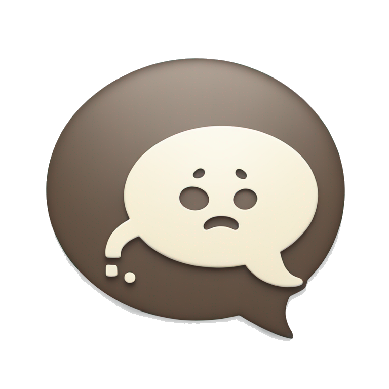 speech bubble with question mark emoji