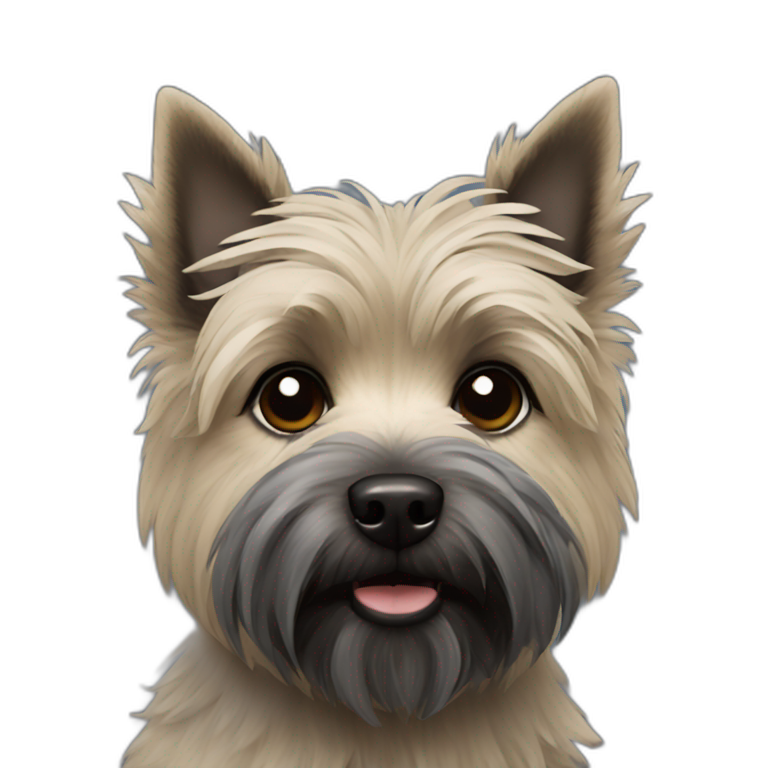 Cairn terrier dark grey face emoji