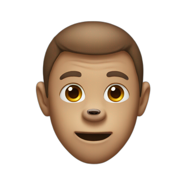 An emoji with a monkey face emoji