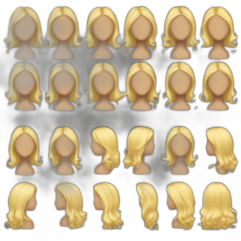 Blond woman hair flip emoji