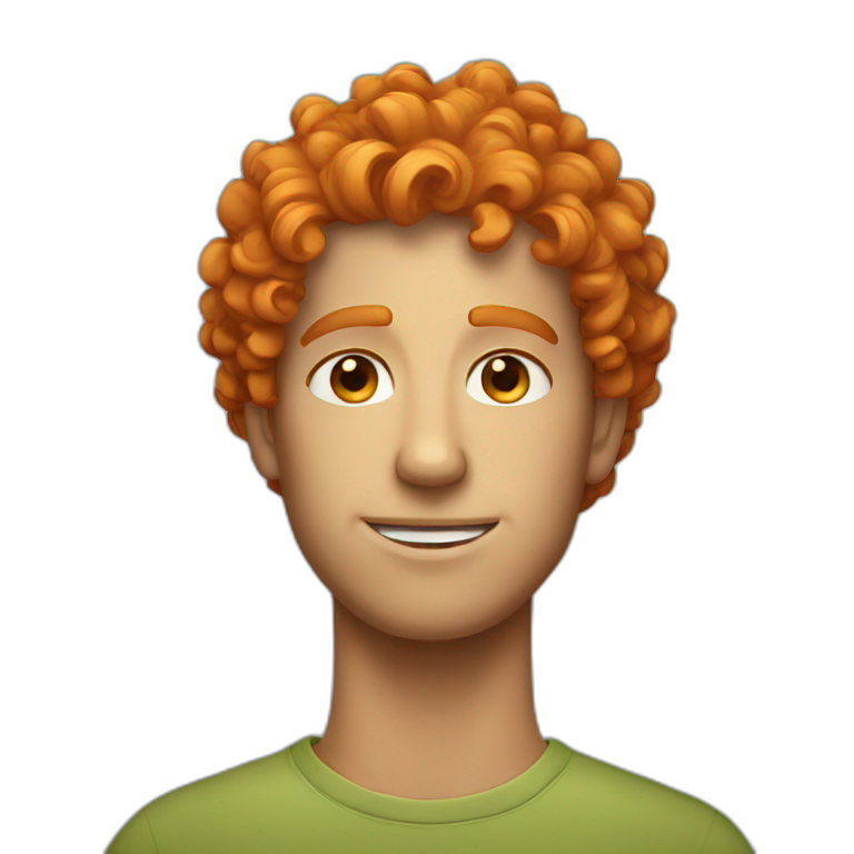 Curly orange haired guy emoji