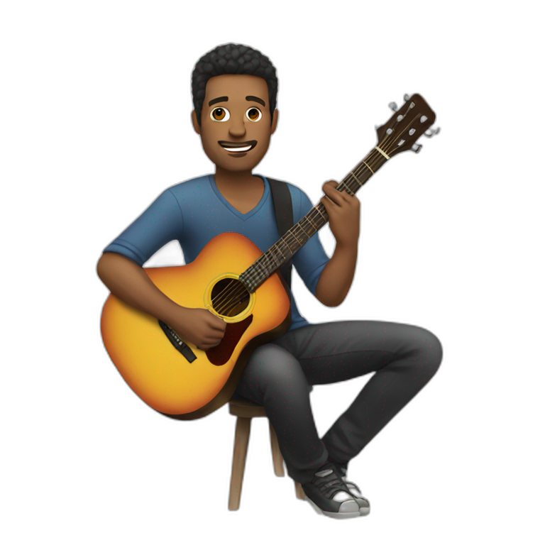 Man with guitar emoji