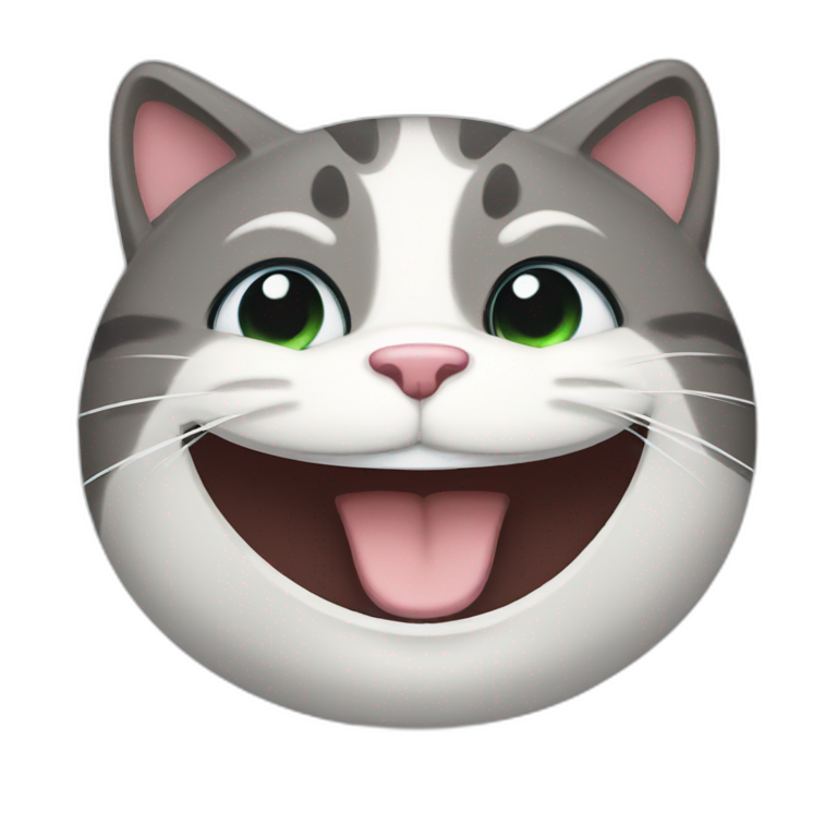 Smart cat smile emoji