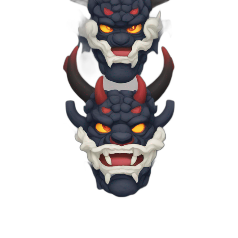 oni darkness dragon japanese mask angry emoji